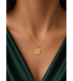 Kişiye Özel Şık Limon Dilimi Kolye 925K Gümüş (Gold)