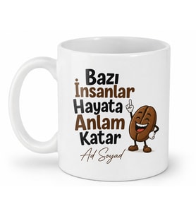 İsme Özel Komik Yazılı Baskılı Porselen Kupa Bardak Esprili Hediye Mug