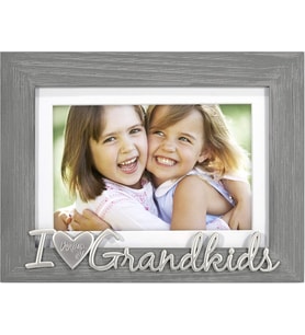 Love My Grandkids Mat Resim Çerçevesi, 21,5 cm (G) x 16,5 cm (Y) x 1,90 cm (D), Gri