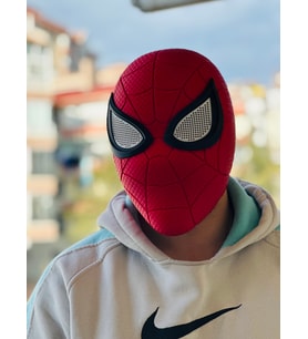 Spiderman Maskesi Giyilebilir Mıknatıslı Spiderman Maskesi