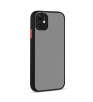 Uyumlu Model Apple iPhone 12 Mini Kılıf Kamera Korumalı Mat Kapak (Siyah)