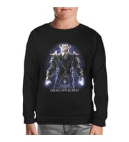 Skyrim - Dragonborn Siyah Çocuk Sweatshirt