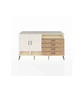 Kronos Konsol 5 Raflı 4 Çekmeceli 2 Kapaklı 176x59x99 Aytaşı-Aytaşı/Çam