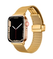 Apple Watch 40mm Uyumlu Kordon Hasır Metal Mıknatıs Tokalı Zore KRD-85 Kayış
