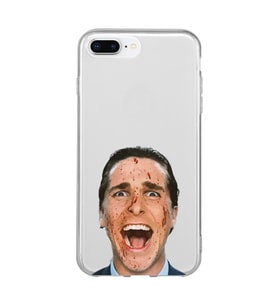 Iphone 7 PLUS - 8 PLUS Uyumlu American Psycho Tasarımlı Şeffaf Telefon Kılıfı