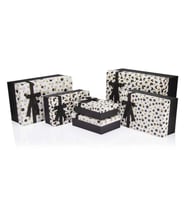GIPTA BLACK WHITE GOLD DİKDÖRTGEN HEDİYE KUTUSU BX6856 C 160x230x90mm - TEKLİ
