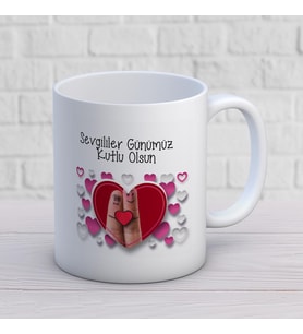 Kişiye Özel Sevgili Temalı Hediyelik Kupa Bardak 1 Adet (Beyaz)