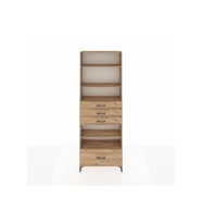 Arges Dolap 5 Raflı 4 Çekmeceli 88x30x243 Çam-Çam