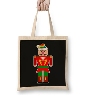 Rainbow Christmas Nutcracker Santa Hat Gift Bez Çanta Uzun Saplı