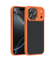Apple iPhone 17 Pro Kılıf M-Safe Şarj Özellikli Karbon Fiber Dizayn Truva Kapak