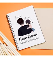Babalar Günü Tasarımlı Defter Kişiye Özel