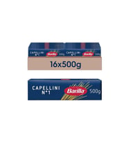 Capellini No:1 İnce Spaghetti 500 G x 16 paket (1 koli) (Renksiz)