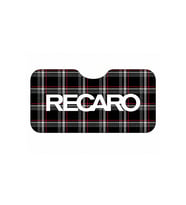 OEM RECARO Ekose Desenli Tasarımlı Katlanabilir Ön Cam Güneşliği