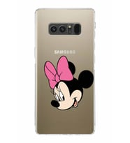 Samsung Galaxy Note 8  Kamera Korumalı Kapak Minnie Mouse Tasarımlı  Şeffaf  Kılıf