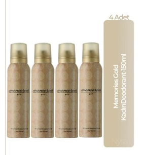 Memories Gold Kadın Perfumed Deodronat Spray For Women 150 ml 4adet