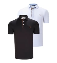 İKİLİ SET T8582 DEWBERRY ERKEK T-SHIRT-SİYAH-BEYAZ (Siyah - Beyaz)