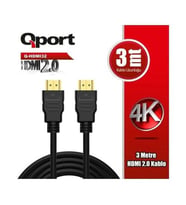 QPORT Q-HDMI32 3metre HDMI Görüntü Kablosu Gold 4K 60HZ 1.4v 2.0V