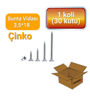 Akdeniz Vida 3,5x18mm Sunta Mobilya Vidası - Çinko Kaplamalı, Dayanıklı ve Güçlü