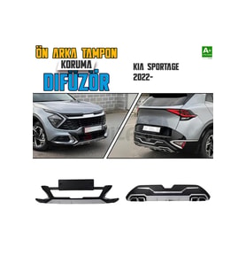 Kia Sportage Ön ve Arka Tampon Koruma Difüzör Seti 2022 Üzeri A+ Kalite