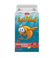 EasyFishoil Çocuk Çilek ve Limon Aromalı 30 Çiğneme Tableti