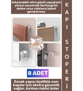 #KapıStoperi Güçlü Kendinden Yapışkanlı Kapı Pencere Yatak Arkası Dolap Kapakları Klozet Kapağı Duva