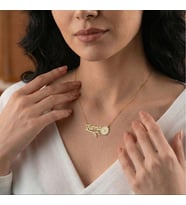 Kişiye Özel 925 Ayar Gümüş Zarif Papatya Model İsim Kolye (Gold)