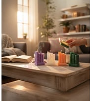 Mumelia Candles Kitaplık Figür - Doğal Soya Dekoratif Mum