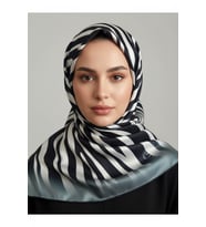 Zebra Desenli Dijital Baskı Rayon Eşarp