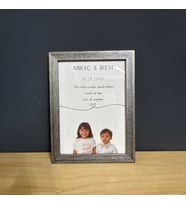 Çocukluk Fotoğraf Birleştirme, Çerçeve, Kişiye Özel, Konsept, Sevgiili Arkadaş Hediye (15x21) (Gri)