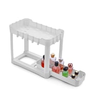 Sev Plastik 2 Katlı Sürgü Çekmeceli Tezgah Altı Organizer Beyaz (40x22x33cm)