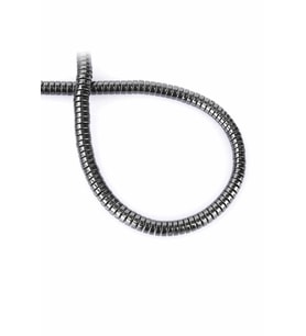 Hematit Doğal Taş Parlak Füme Daire Kesim 6x2mm Dizi [AA]