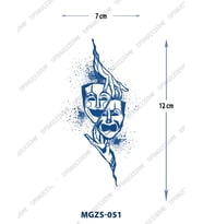 MGZS-051 YARI KALICI MASKE VE EL DESEN DÖVME-TATTO