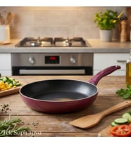 ARZU ÇELİK 24 Cm Granit Tek Saplı Tava - Mürdüm