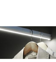 Gürçay Led Işıklı Dolap İçi Askı Borusu Pilli 121-150 cm (Gri)