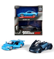 Jada 1:32 Fast & Furious Legacy Series Twin Pack W1/2 Brian's Porsche 911 GT3 RS & Shaw's McLaren 72