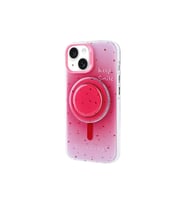 Apple iPhone 15 Uyumlu Kılıf M-safe Şarj Özellikli Tak-Çıkar Pop Soketli Zore Tiktok Kapak (K.Pembe)