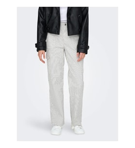 Only Onlmalfy Inez Hw Stripe Kadın Pantolon (Beyaz)