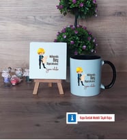 Mühendisler Günü Hediyesi Dekoratif Taş, Kupa Bardak Kırmızı Hediye (Model 10)