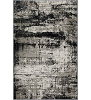 Eliana Home Baskılı, Yıkanabilir Kaymaz Taban Salon Halısı LNA1795 100x150 cm (Siyah)