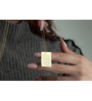 Kişiye Özel 925 Ayar Gümüş Ayetel Kürsi Dua Kolye (Gold)