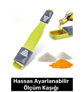 Özel Üretim Pratik Gıda Ölçüm Şeker Tuz Kahve Baharat Hassas Ayarlanabilir Ölçüm Kaşığı
