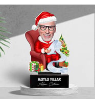 Kişiye Özel Yılbaşı Keyfi Erkeğe Özel Karikatürlü Biblo