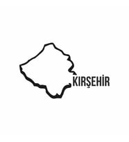 Kırşehir Harita Araba Sticker siyah 18x11 CM (Siyah)
