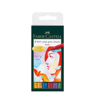 FABER-CASTELL PİTT ÇİZİM KALEMİ ANA RENKLER 6LI (167103)