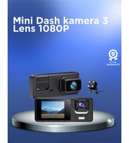 1080P 3 Kameralı Araç DVR - Döngü Kayıt ve Geri Görüş Özellikli