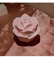 Hediyelik: Pembe gül kapta gül kokulu mum