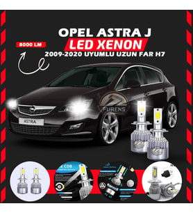 Opel Astra J 2009-2020 Uzun Far Uyumlu Şimşek Etkili Led Xenon Performance Series H7