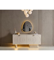TENERİFFİ KONSOL VE AYNA (Beyaz - Ceviz)