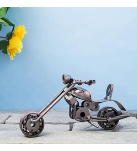 İsme Özel Tasarım Metal Motosiklet Biblosu - Erkeklere Hediye Dekoratif Motor Figürü