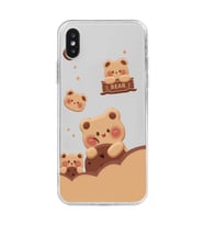 Iphone X ve XS Uyumlu Bear Tasarımlı Şeffaf Telefon Kılıfı
